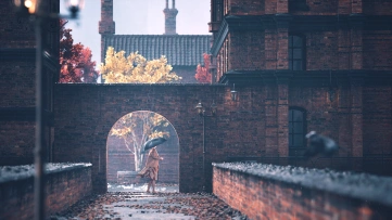 雨中漫步